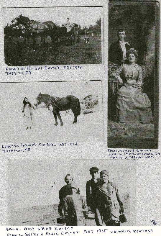 Loretta and Dell and Alice Emery families